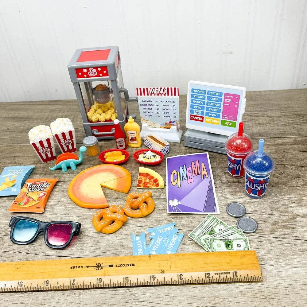 Our Generation Movie Theater Snack Bar Accessory Set for 18 inch Dolls Food Lot
